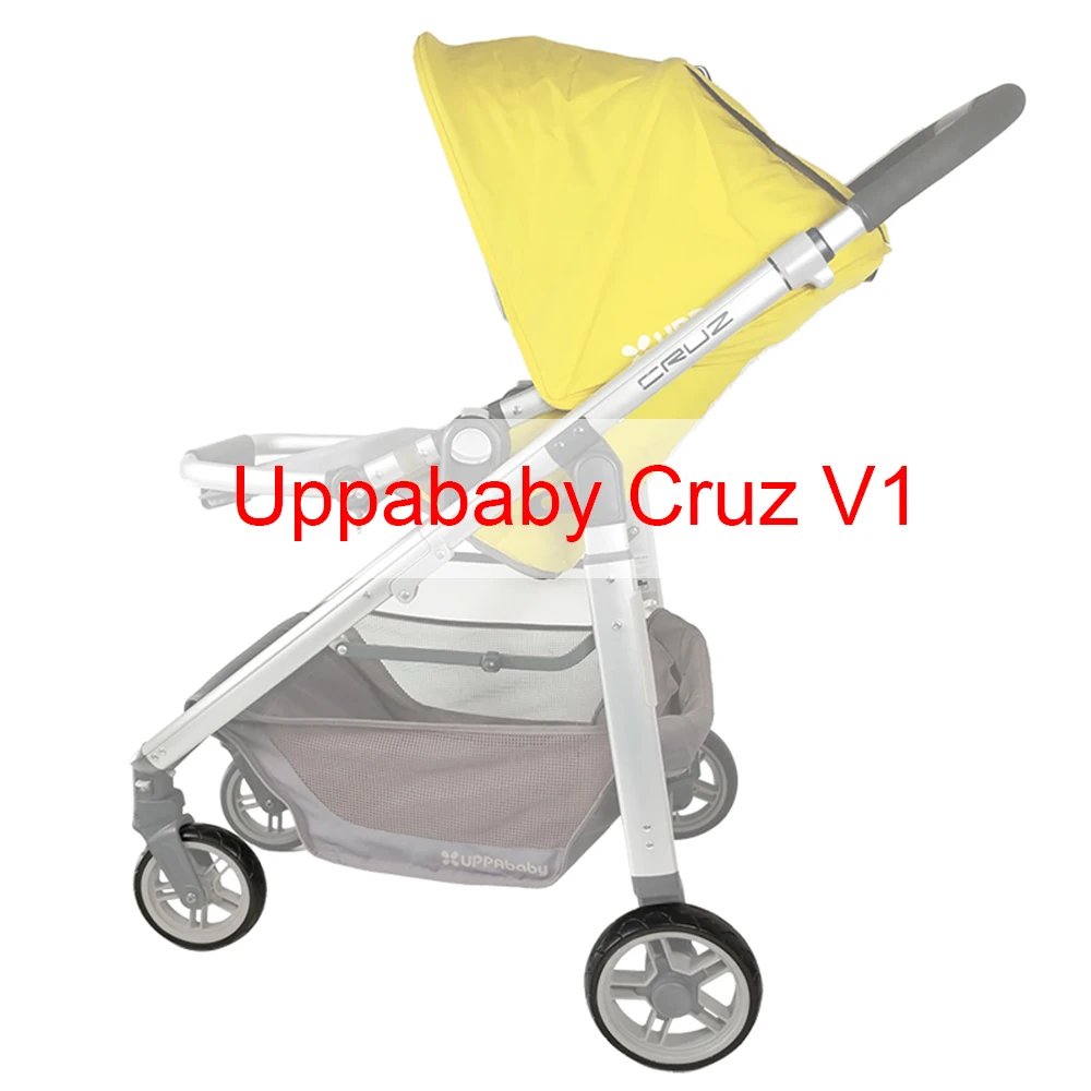 Neumático de rueda de cochecito cada uno para Uppababy Cruz V1/V2, cubierta de neumático delantero o trasero, accesorios de repuesto directo sin cámara de PU para bebé