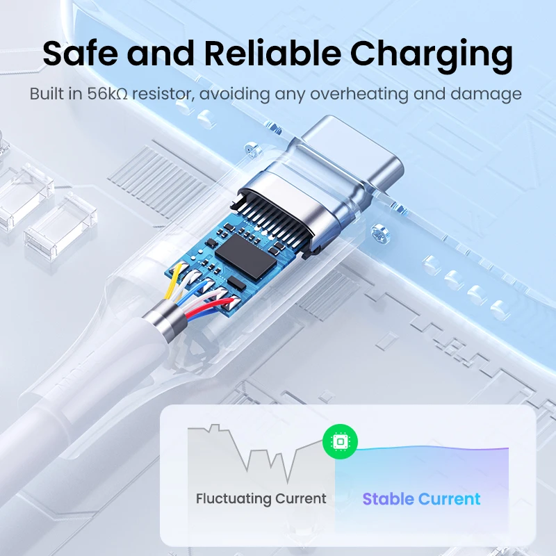 UGREEN-Cable USB tipo C de carga rápida 3A, Cable de datos para iPhone 15, Samsung S23, Xiaomi 11 Pro