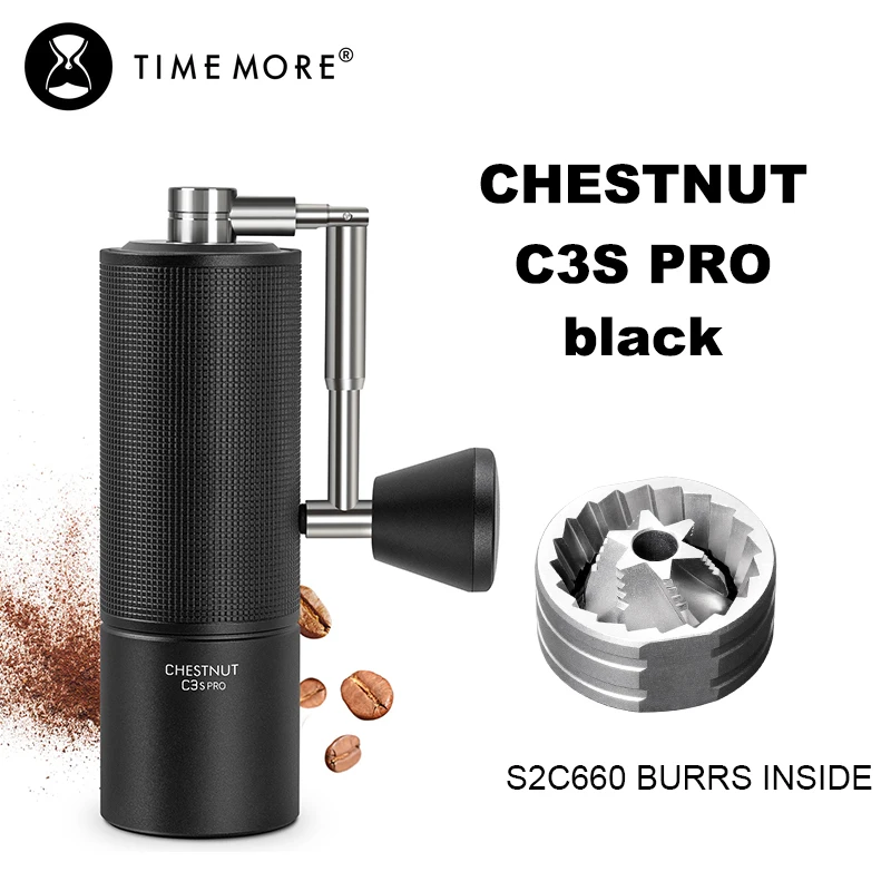TIMEMORE-molinillo de café Manual Chestnut C3S Pro / C3ESP Pro con manivela plegable, rebaba S2C en el interior, molinillo de Espresso Manual portátil