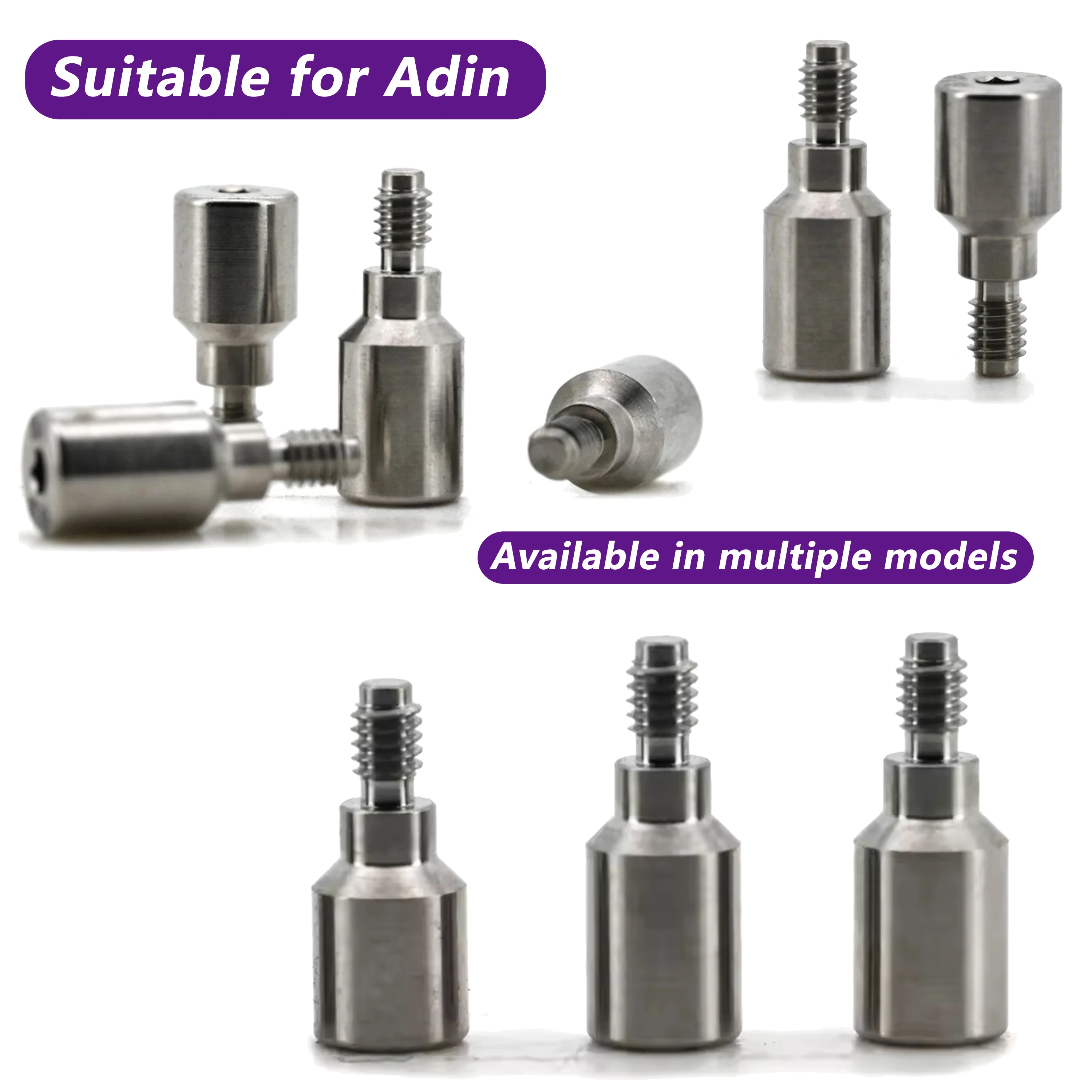 Lote de 10 Piezas de Soportes de Titanio para Prótesis Dentales de la Serie Adin RS |   Accesorios de Curación para Implantes Dentales Compatibles con Adin