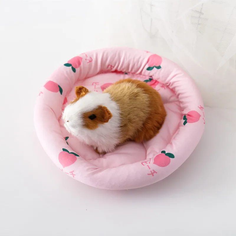 Estera de cojín para cama de animales pequeños, nido de hámster, ardilla, erizo, conejo, cálido, suave, de felpa, conejillo de indias, casa, estera de nido para mascotas pequeñas