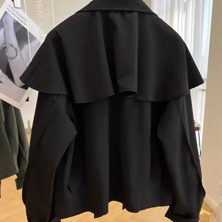 Capa de moda coreana, chaqueta informal para mujer Dongdaemun 2025, abrigos cortos para mujer, chaquetas pesadas, cárdigan de invierno de tendencia, Tops nuevos