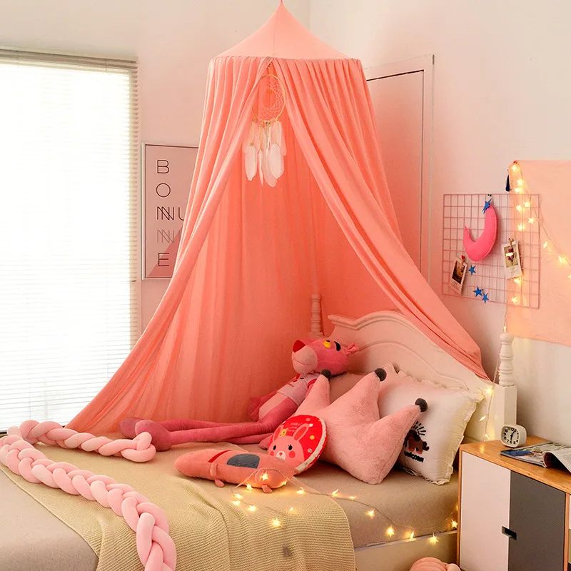Mosquitera para niños, cortina para cuna de bebé, tienda colgante, decoración de cama, dosel para cama colgante de princesa para niña, esquina viva, juego de lectura, NookDecor