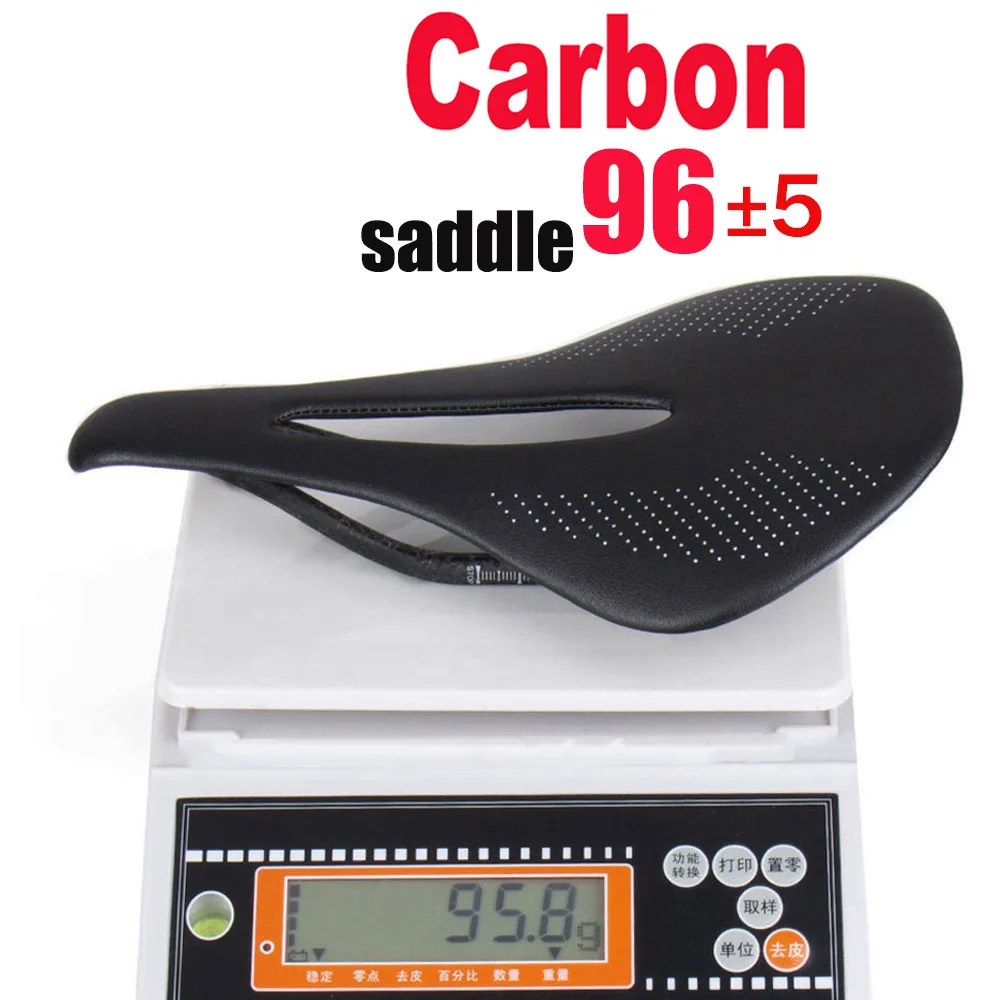 Sillín de carbono súper ligero de 96g, sillín de bicicleta de montaña/carretera, carriles de carbono, asiento de bicicleta de 240x143/155mm