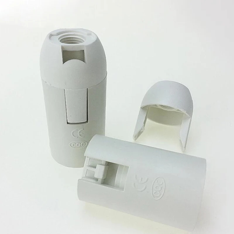 10 Uds. Portalámparas E14 prácticos con anillo para pantalla, 2A 250V, 2 colores, tapa de rosca pequeña, accesorios de iluminación