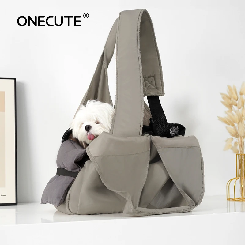 Onecut-Bolso de hombro con correa para mascotas, accesorio de viaje para perros, cesta de transporte externa