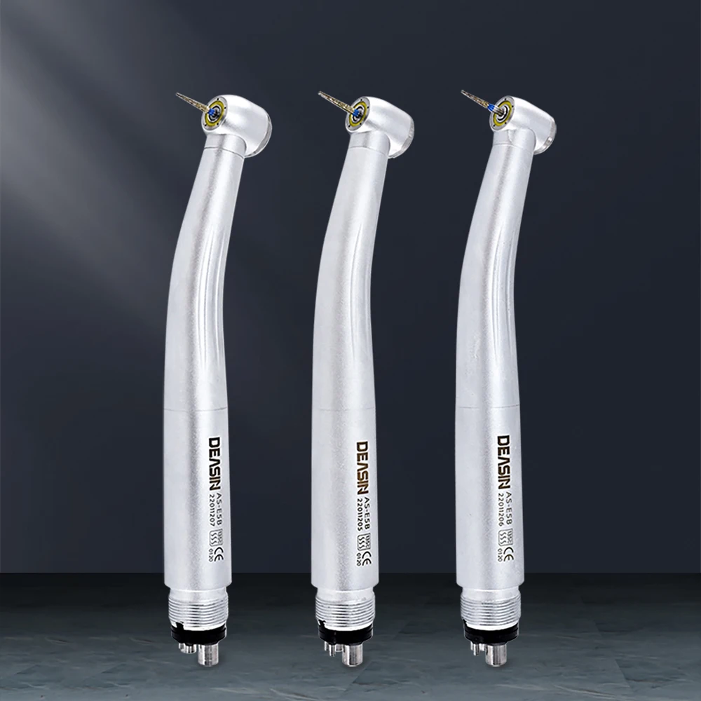 Generador eléctrico dental con anillo LED sin sombras, pieza de mano de cerámica de alta velocidad mini/estándar/torque con 5 sprays de agua y 2/4 orificios