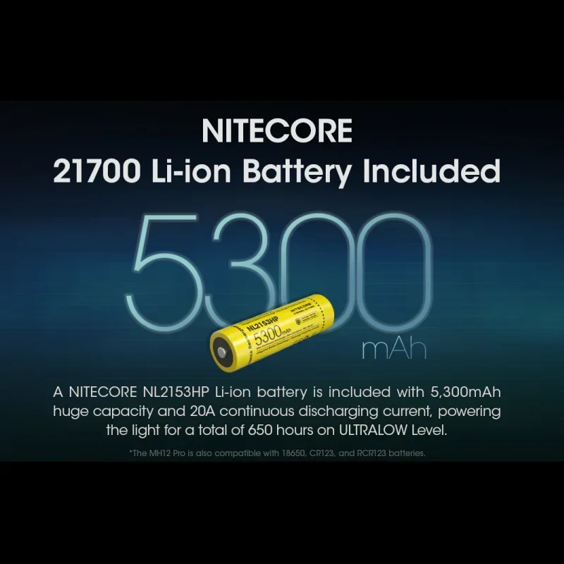 NITECORE MH12 Pro USB-C linterna compacta recargable 3300 lúmenes linterna táctica de emergencia luz de mano con NL2153HP
