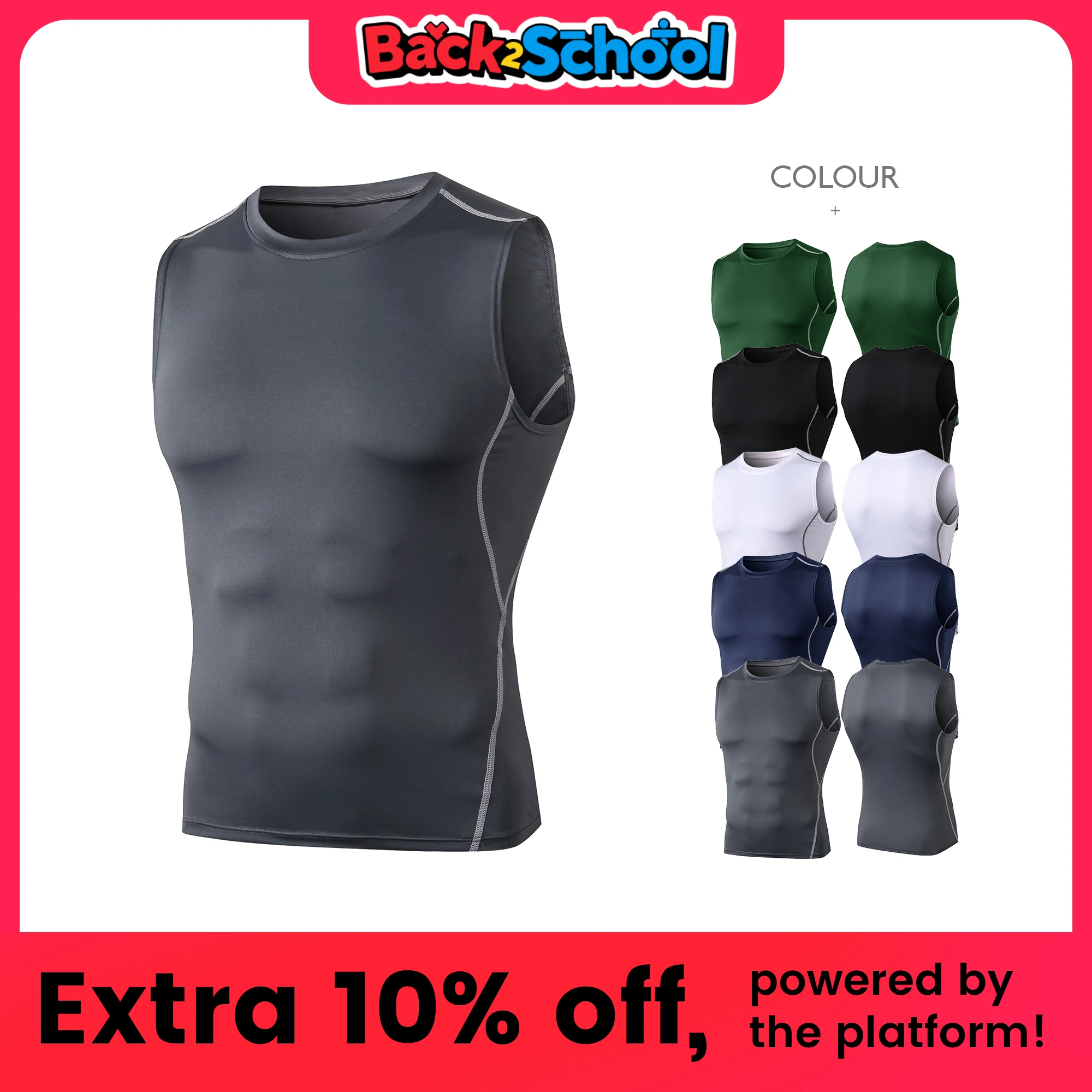 Camisetas de secado rápido para hombre, camiseta sin mangas de compresión, camiseta de entrenamiento para gimnasio