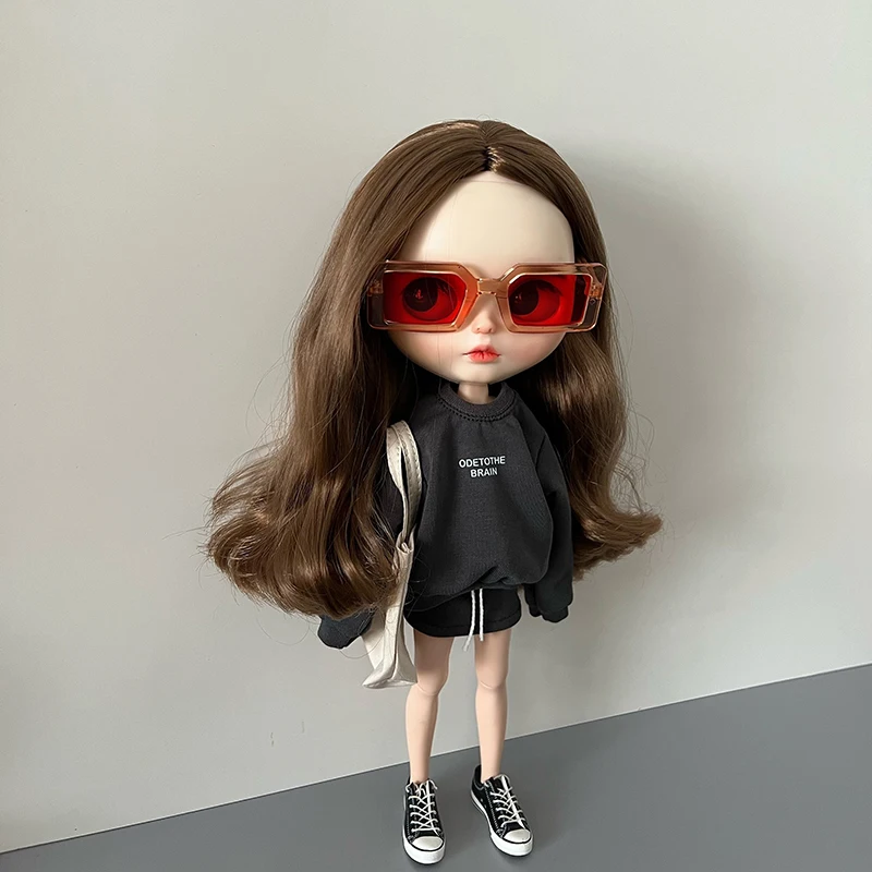 Ropa Blythe hecha a mano nuevos, conjunto de 2 piezas, suéter y Falda corta, traje deportivo informal para muñecas Blyth OB24 Azone Licca Pullip 1/6