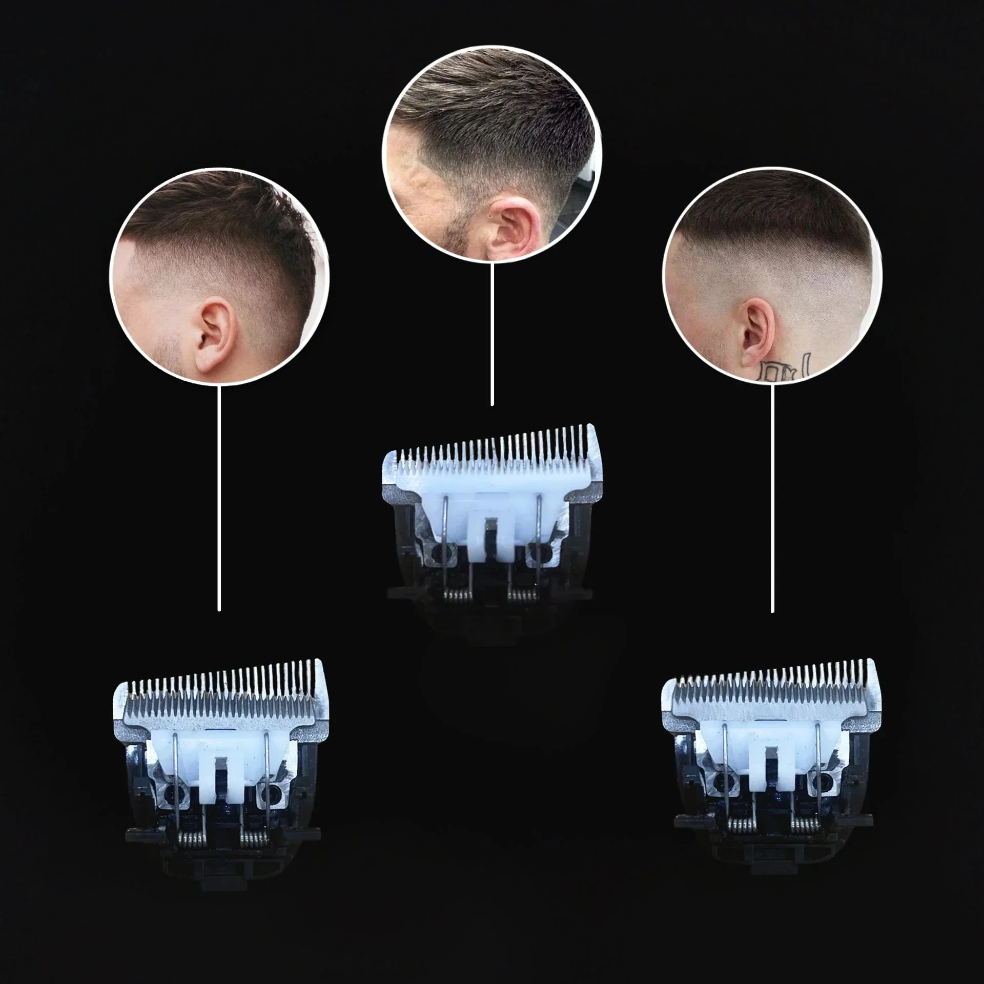 Cortadora de pelo recargable por USB, cortadora de pelo con hoja de cerámica de titanio LCD, Máquina para cortar cabello profesional de salón de fuerte potencia