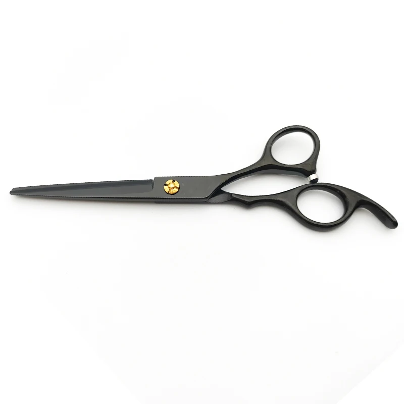 Tijeras JOHN para cortar el cabello, tijeras japonesas 440c con revestimiento de titanio, tijeras de 6 pulgadas, tijeras negras, tijeras profesionales para peluquero