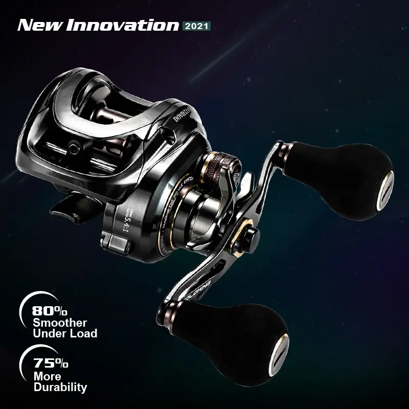 Carrete de pesca SOLOKING HIAW200 Betriel, arrastre máximo de 9,5 KG, 12 rodamientos, relación de engranaje 5,4/7,2, carretes de pesca Baitcaster