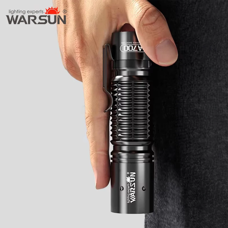 Linterna Warsun 18650, Linterna de Emergencia Recargable Tipo C, Linterna Portátil Pequeña, Lámpara de Mano de Largo Alcance, Luz de Camping de 800 Lúmenes