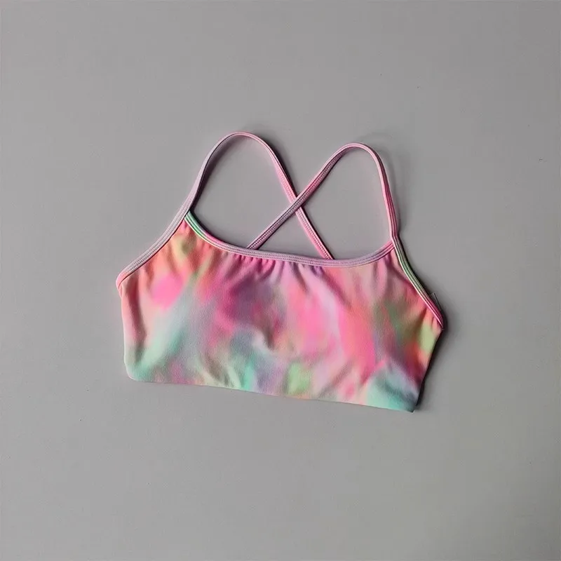 Sujetador deportivo de Color sólido para mujer, Top deportivo de gimnasio con espalda cruzada suave y almohadilla para el pecho, chaleco de Yoga push-up, Sujetador deportivo, Top corto de Yoga y gimnasio