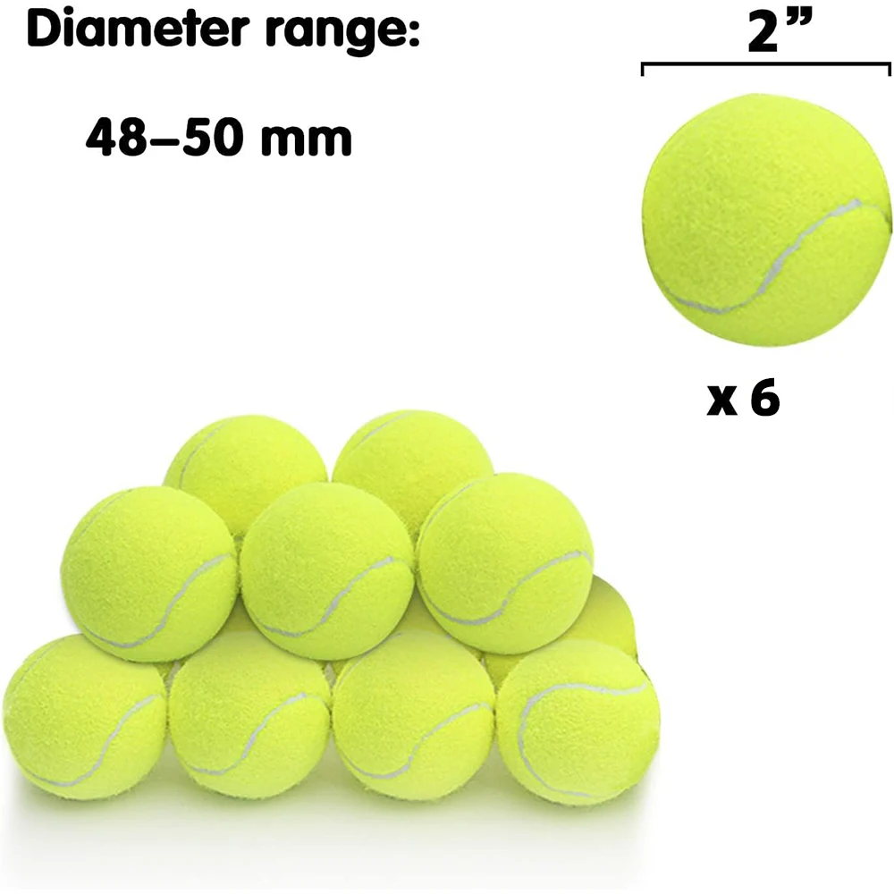 6 PCS Lanzador de Pelotas de Tenis de 5cm DogElastic Lanzador Profesional de Pelotas de Tenis Juguetes Portátiles Sólo Pelotas No Máquinas