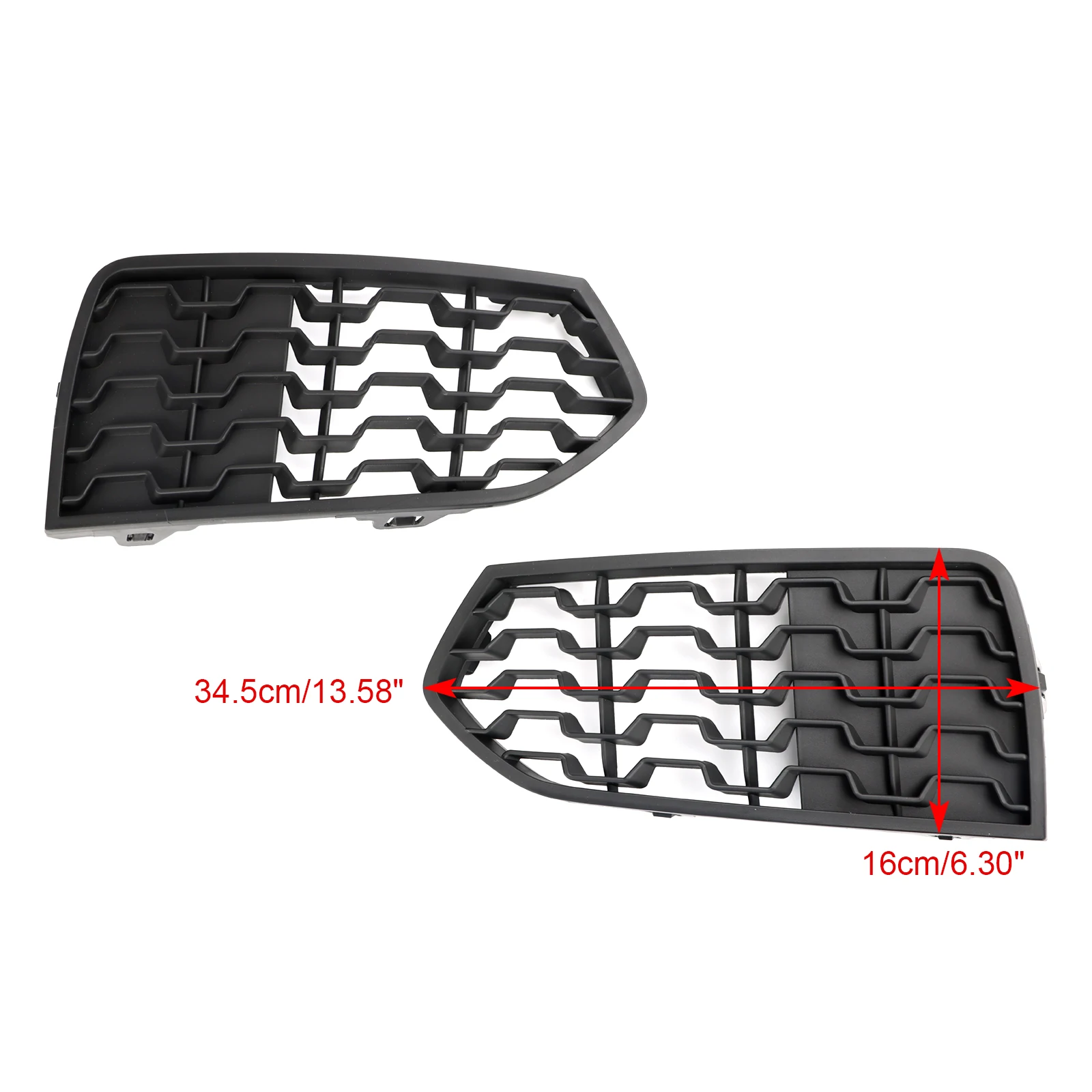 Areyourshop 2 Piezas Rejillas de Luz Antiniebla Delanteras M Sport para BMW F22 F23 2012 2013 2014 2015 2016 2017 51118056797