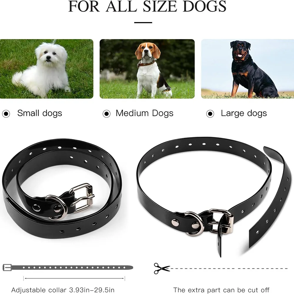 Collar eléctrico de entrenamiento para perros, dispositivo antiladridos, recargable, con vibración, con Clicker