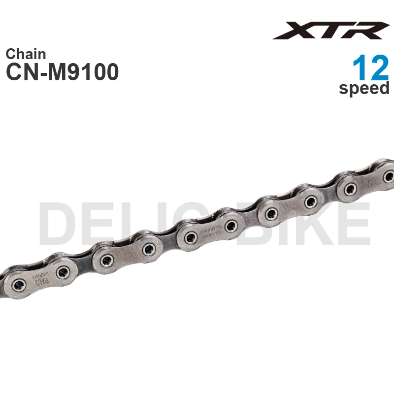 Cadena Original SHIMANO XTR CN-M9100 cadena de bicicleta de montaña MTB de 12 velocidades M9100 116/126L con enlace rápido