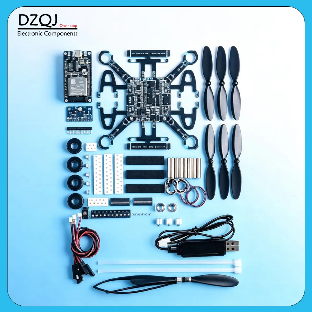 Kit de mini dron DIY de código abierto ESP32 hackeable, cuadricóptero programable compatible con Arduino y firmware Crazyflie, sin batería