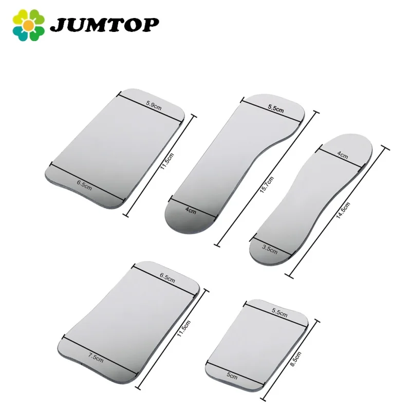 JUMTOP 5 unids/set espejos de ortodoncia Dental espejo de boca Intraoral Reflector fotográfico espejos de doble cara de vidrio