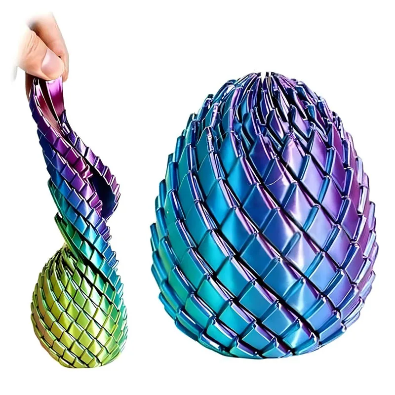 NUEVO Huevo Espiral Impreso en 3D, Juguetes Sensoriales Silenciosos para Aliviar el Estrés y la Ansiedad, Regalos de Pascua para Adultos y Niños