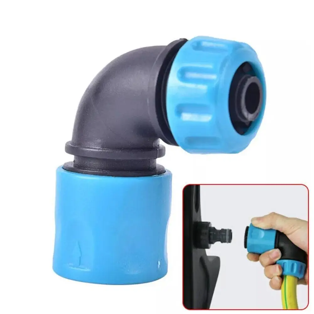 Conector de agua de jardín ABS de 1/2 pulgadas, tubería de agua suave, junta de grifo de codo, manguera de riego de jardín, adaptador de conexión rápida