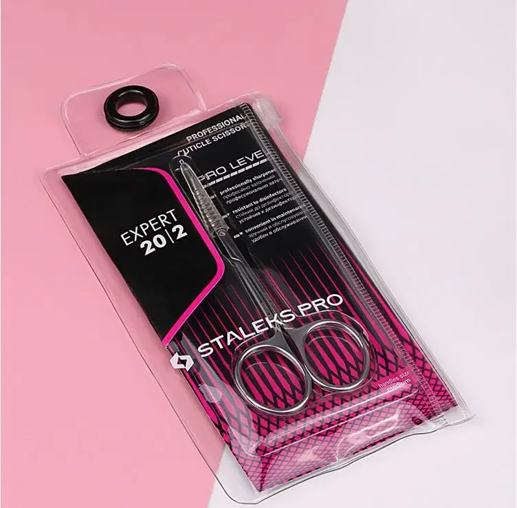 STALEKS SE-20-2 tijeras para uñas, tijeras para cejas y codo de acero inoxidable de alta calidad, herramienta de maquillaje para el cabello de la nariz