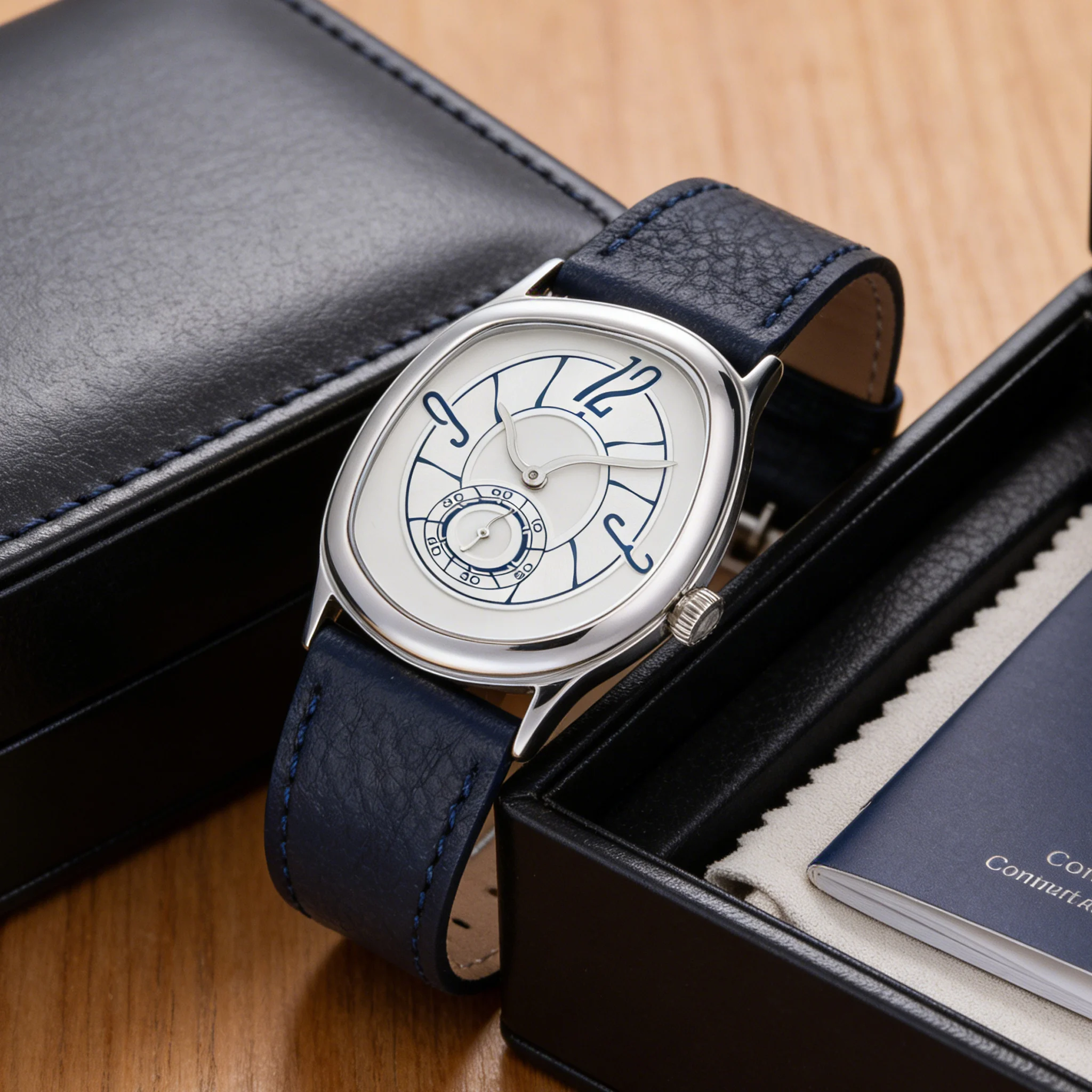 Innovadora Serie de Relojes de Cuarzo con Formas Especiales, Movimiento Importado, Esfera de 32 mm, Correa de Cuero Genuino y Caja de Acero