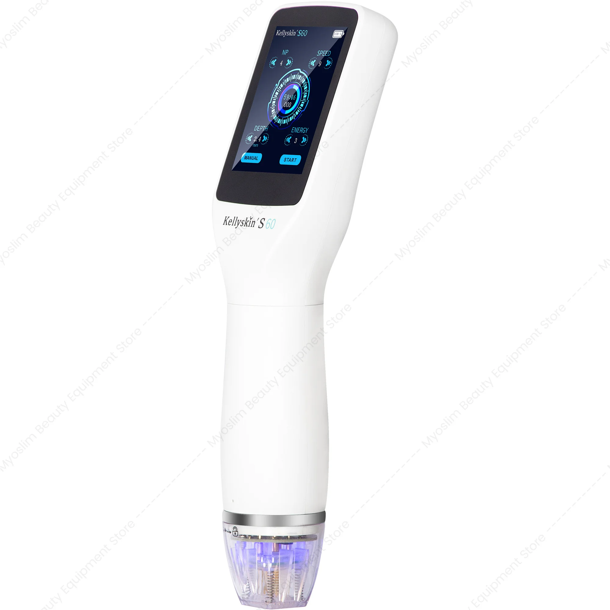 Máquina de Microagujas RF Fraccional Indolora para el Hogar, Dispositivo de Rejuvenecimiento y Lifting de la Piel con Mango Simple/Doble para Mayor Comodidad