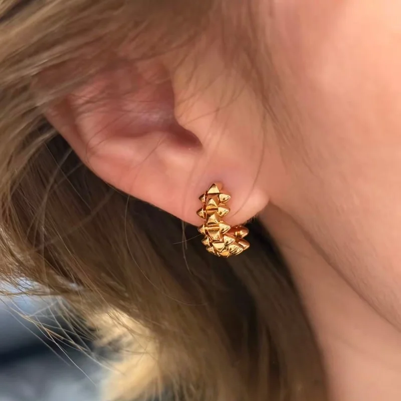 Pendientes de Plata 925 Chapados en Oro con Diseño de Hoja de Sauce para Mujer, Joyería Elegante, Clásica y Lujosa para Damas