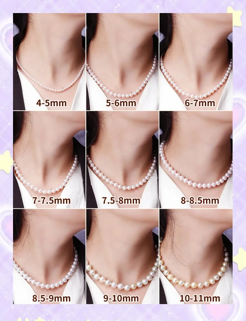 Collar de Perlas Naturales Auténticas del Mar del Sur de China, Blancas, de 8-9 mm, 24 Pulgadas, 20, 22, 26, 28, 30, 32, 34, 36 Pulgadas