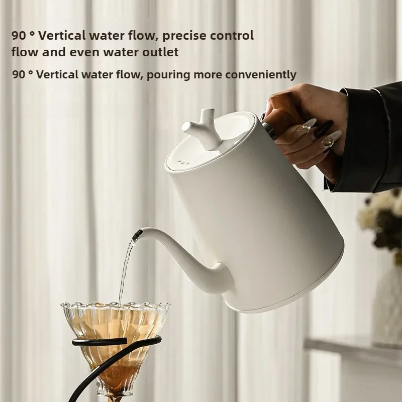 Tetera eléctrica con cuello de cisne de 1000W, cafetera de acero inoxidable 304 de 1000ml, pantalla LED de temperatura inteligente para café y té