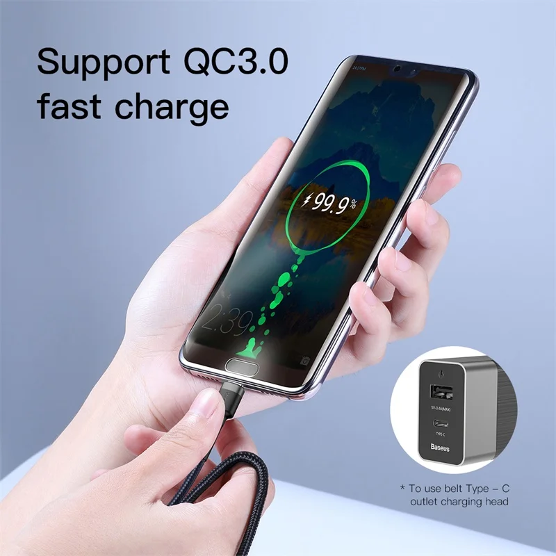 Baseus 100W USB C a USB tipo C Cable para iPhone 15 Plus Pro max USB C PD Cable de carga rápida USB-C tipo-c Cable para Macbook Pro