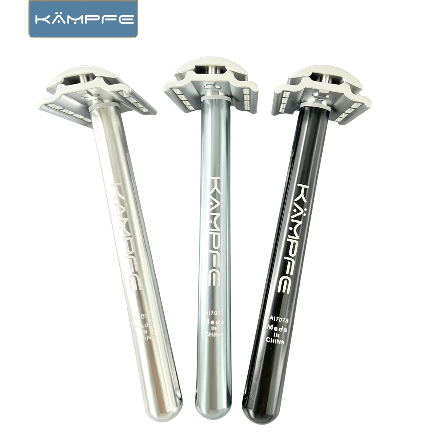 KAMPFE Maquinilla de Afeitar Tradicional de Doble Filo para Hombre, de Aluminio, Ligera, para Afeitado en Húmedo, Regalo para el Día del Padre