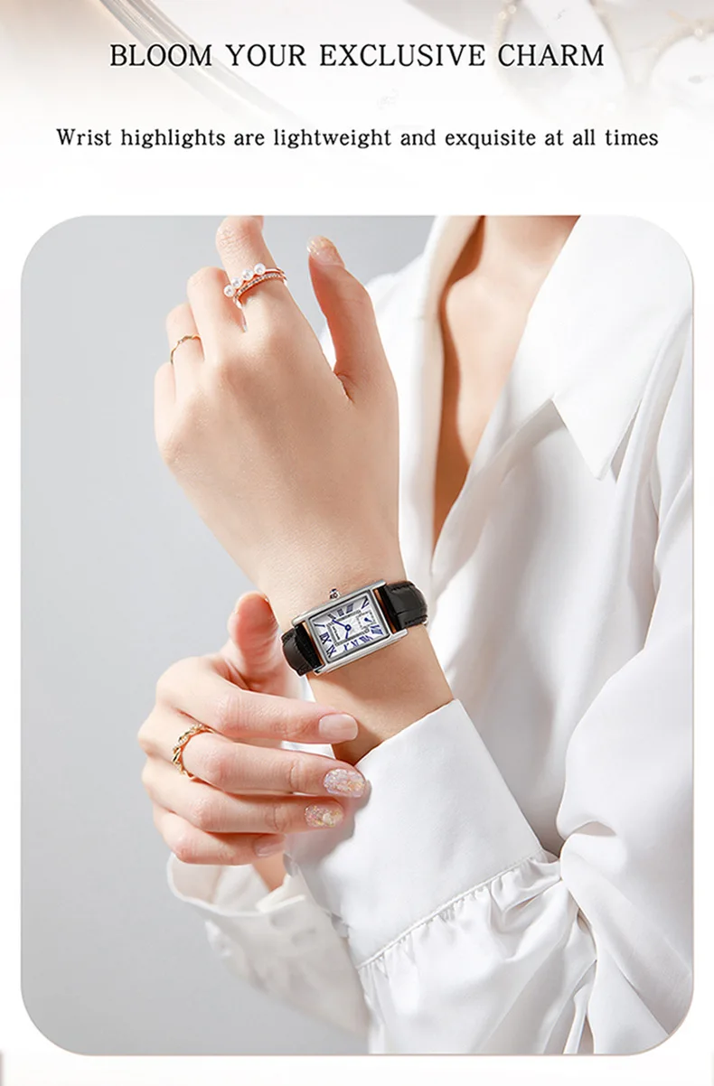 Sanda 1116 nueva moda 2023 diseño elegante esfera rectangular resistente al agua movimiento de cuarzo mujeres de negocios reloj de pulsera analógico