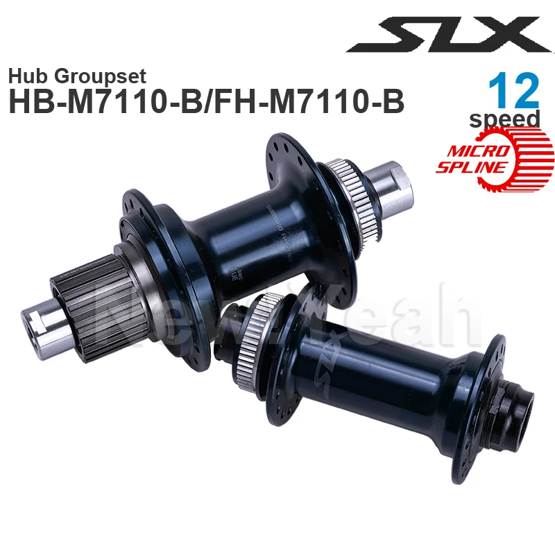 SHIMANO-Grupo de buje delantero SLX M7100 M7110, 110, 100x15mm, FREEHUB trasero 148, 142x12mm, eje de E-THRU, 12 velocidades