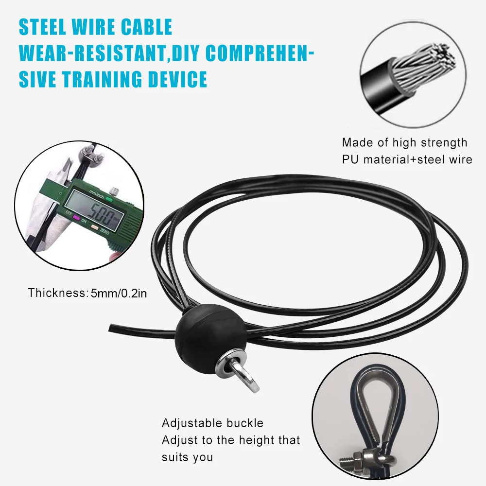 Sistema de máquina de Cable de polea para Fitness, accesorio de gimnasio DIY, Cable ajustable de 2,5 m, brazo de entrenamiento, bíceps, tríceps, equipo de entrenamiento de mano