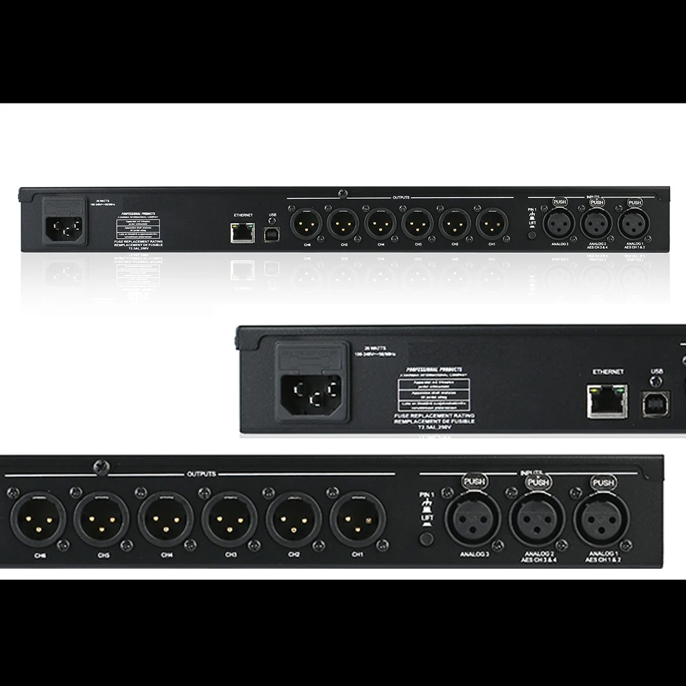 VENU360 Procesador de audio Stage Pro de 3 entradas y 6 salidas Software original Rack de controlador de audio Sistema completo de gestión de altavoces