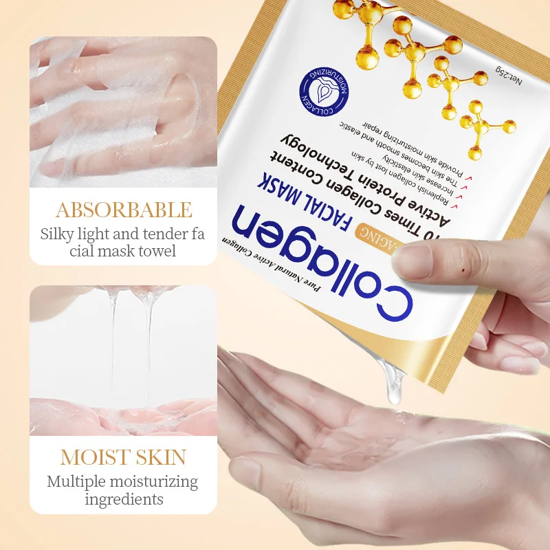 30 mascarillas faciales de colágeno, paquete de mascarillas antienvejecimiento e hidratantes, hidratación profunda, mejora la piel seca, suaviza y repara la piel, mascarillas faciales diarias para todo tipo de piel