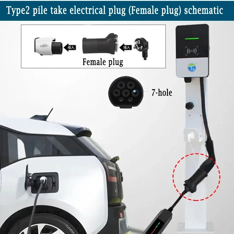 Adaptador de descarga para vehículos eléctricos de 470Ω TIPO 2 hembra a Schuko/enchufe universal para MGZS MG4 MG5 Marvel R (Requiere que el coche soporte V2L)