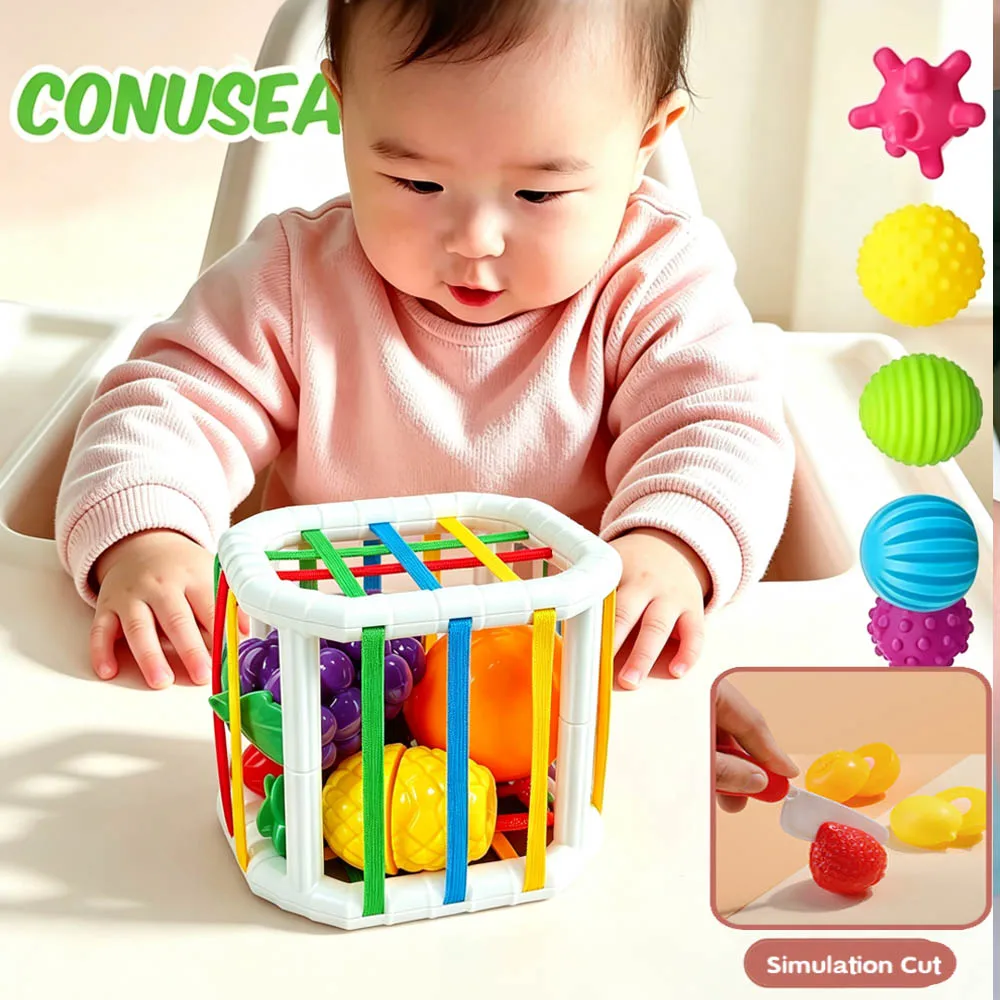 Juguetes Montessori para bebés de 18 meses, desarrollo sensorial, juguetes educativos de aprendizaje, juego de clasificación de bloques coloridos para bebés