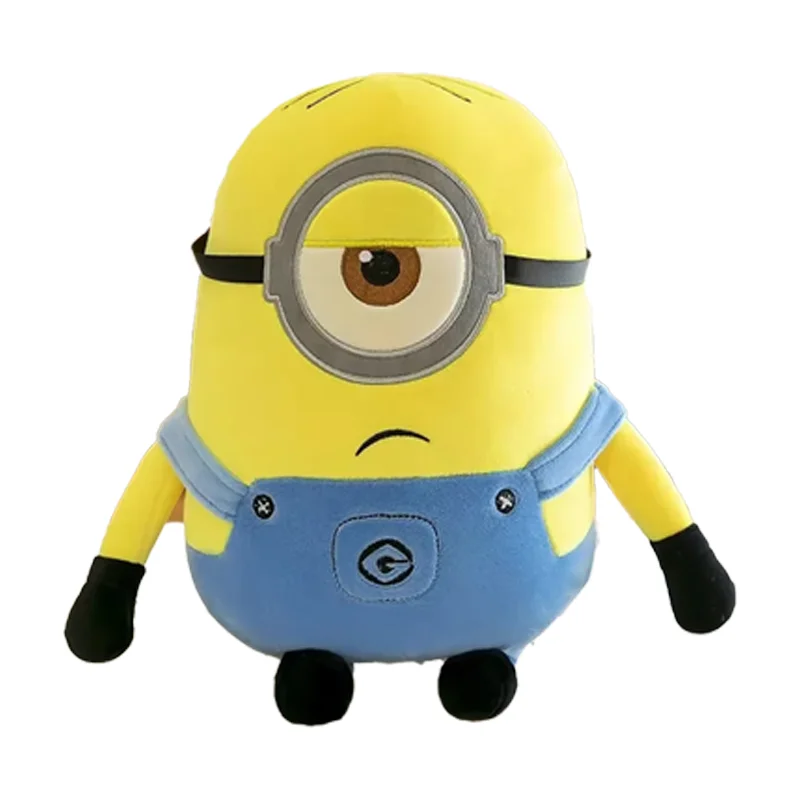 Lindo Minions película periferia amarillo peluche Bob Stewart juguete de peluche Jeans muñeco de peluche almohada decoración niños regalo de cumpleaños