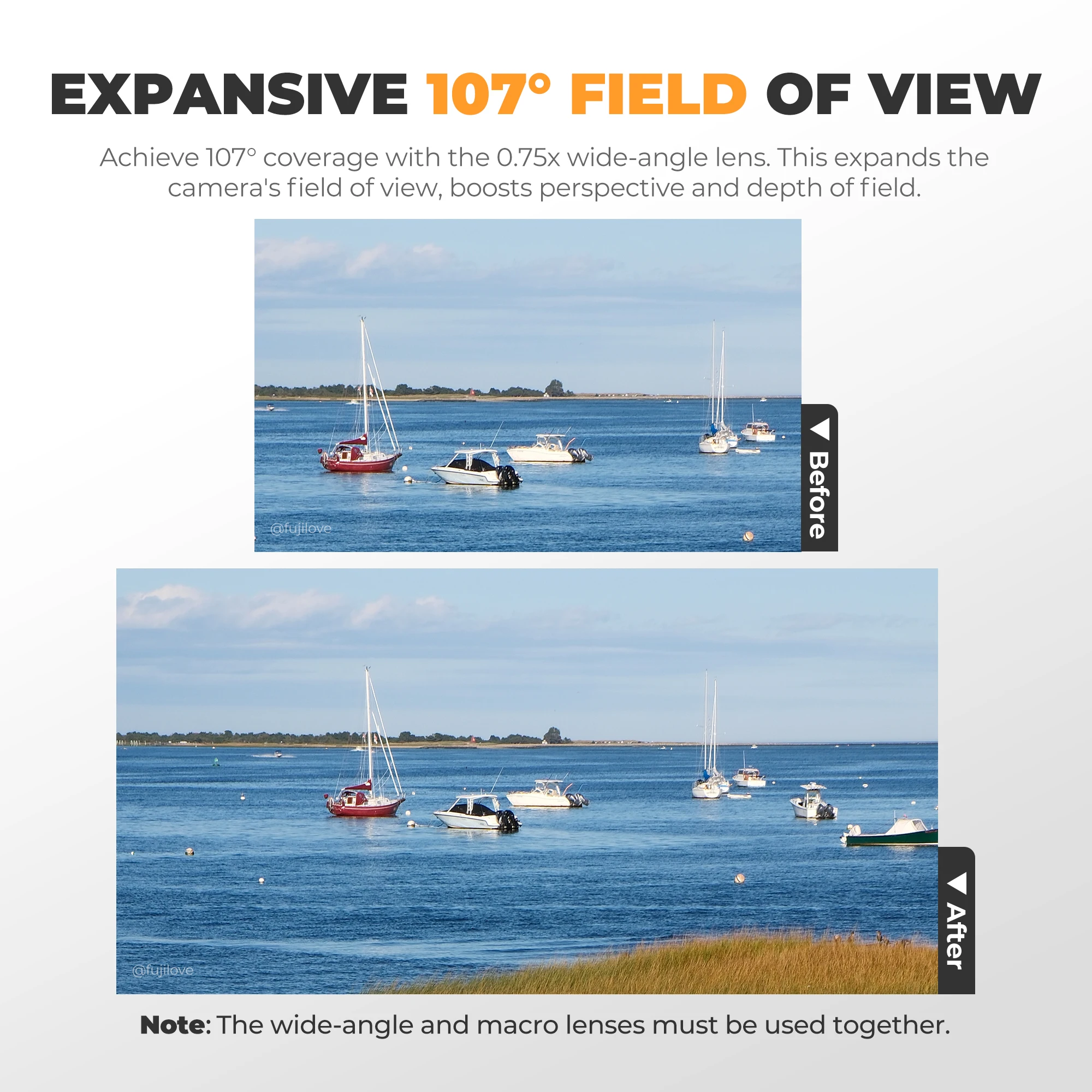 Freewell nuevo estilo 2 en 1 lente de cámara gran angular Macro para cámaras Fuji X100VI y X100V Fujifilm accesorios de fotografía