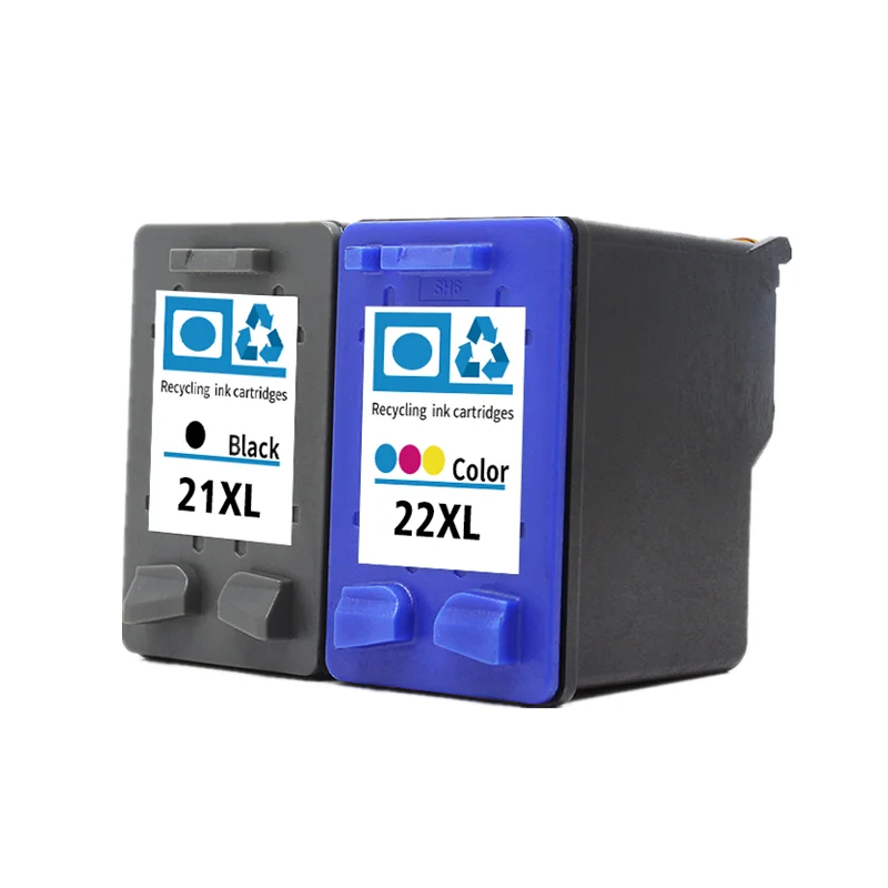Reemplazo de cartucho de tinta Compatible 21 22 XL para impresora HP 21XL 22XL HP21 Deskjet F2180 F2280 F4180 F2200 F380 380