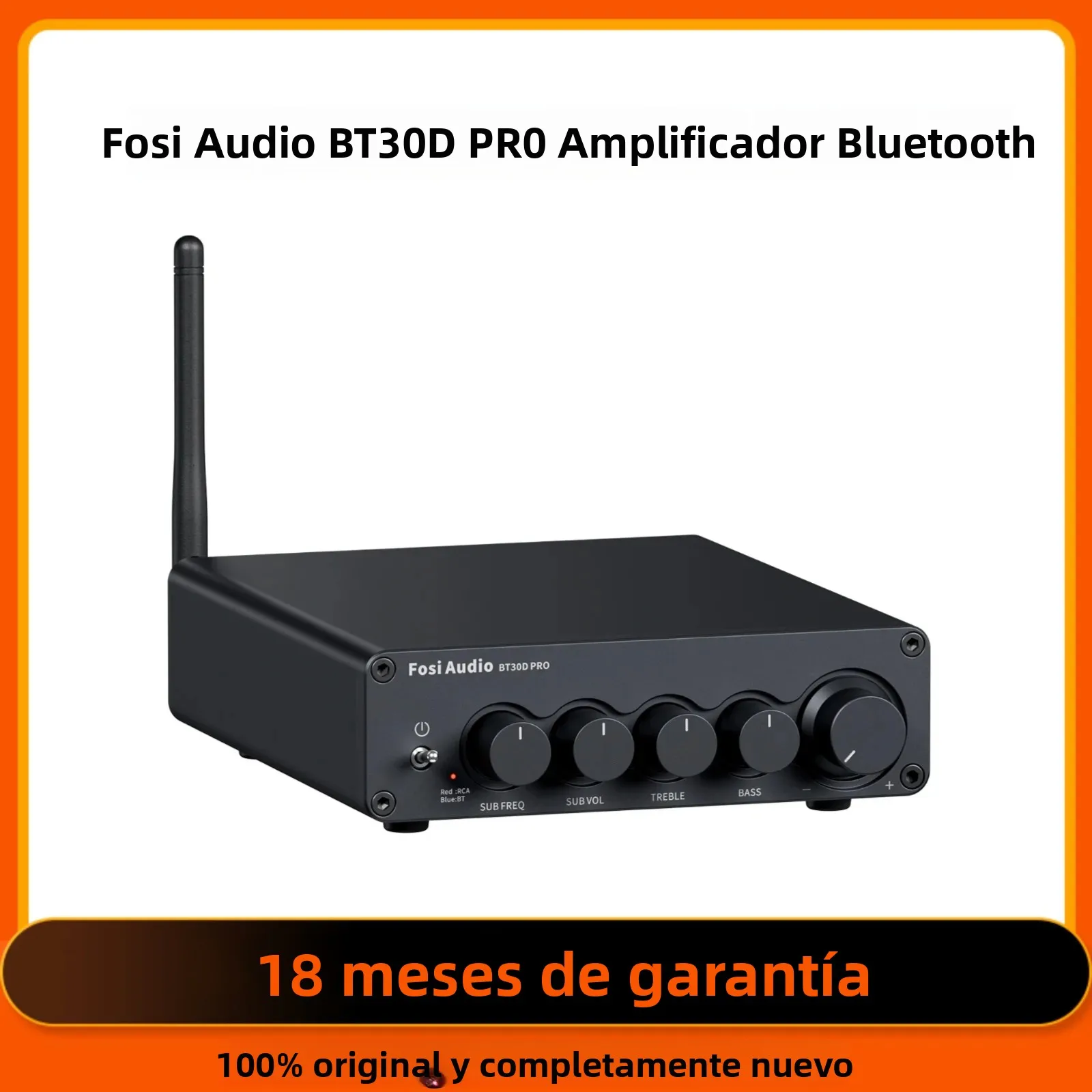 Fosi Audio Bluetooth amplificador de potencia de sonido 2,1 canales Amp Audio Reciver para altavoz Subwoofer 165Wx2 + 350W BT30D PRO