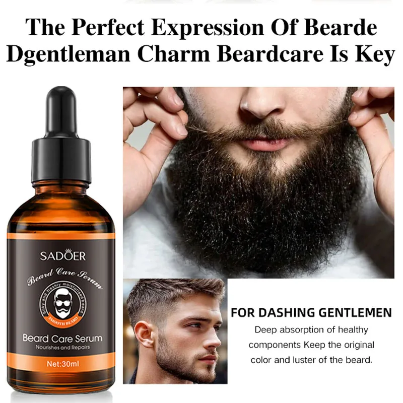 Esencia para el cuidado de la barba facial para hombres, 5 uds., especialmente diseñada para dejar la barba suave, gruesa y saludable, nutritiva y reparadora