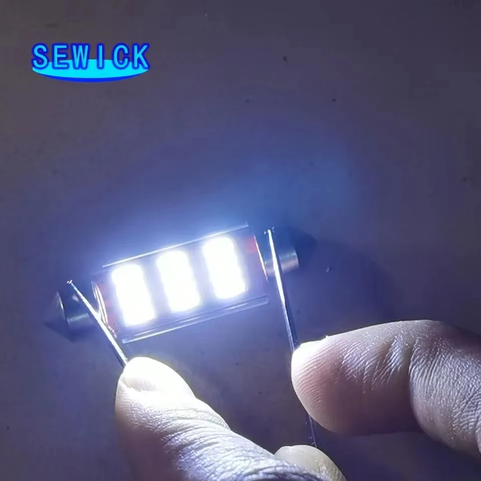 100 Uds adorno C5W CANBUS sin Error Auto luz 12 SMD 4014 LED 31mm 36mm 39mm 41mm Interior del coche lámpara de techo bombilla de lectura blanco 12V