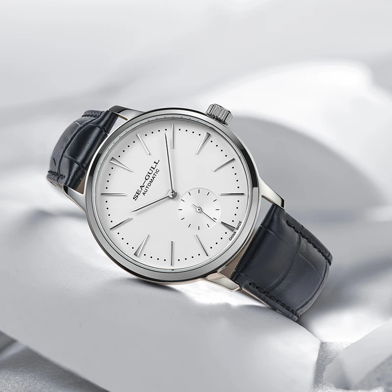 Reloj de Pulsera Mecánico para Hombre Seagull New Business, Resistente al Agua 50m, Correa de Cuero, Reloj Masculino para San Valentín, Relogio Masculino 6075