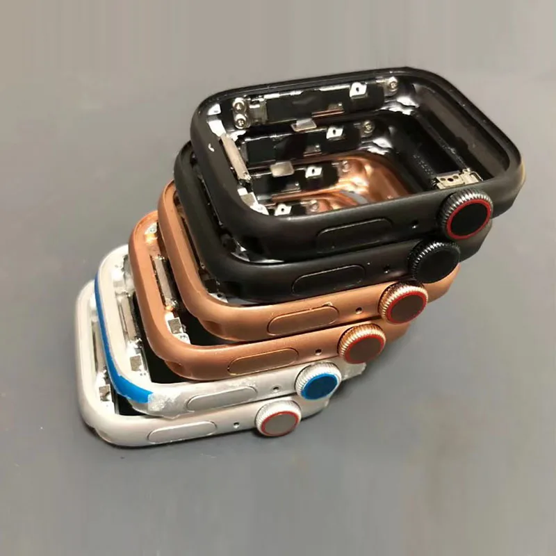 Carcasa de Marco medio con corona Digital, botón de encendido, altavoz, montaje de Cable flexible para Apple Watch Series 4, 5, SE, 6, 7, 40mm, 44mm